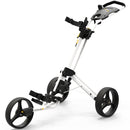 PowaKaddy Twinline 5 Lite 3-Wheel Push Trolley - Polar White