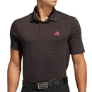adidas Ultimate365 Space Dye Striped Polo Shirt - Black/Power Pink/Tech Emerald