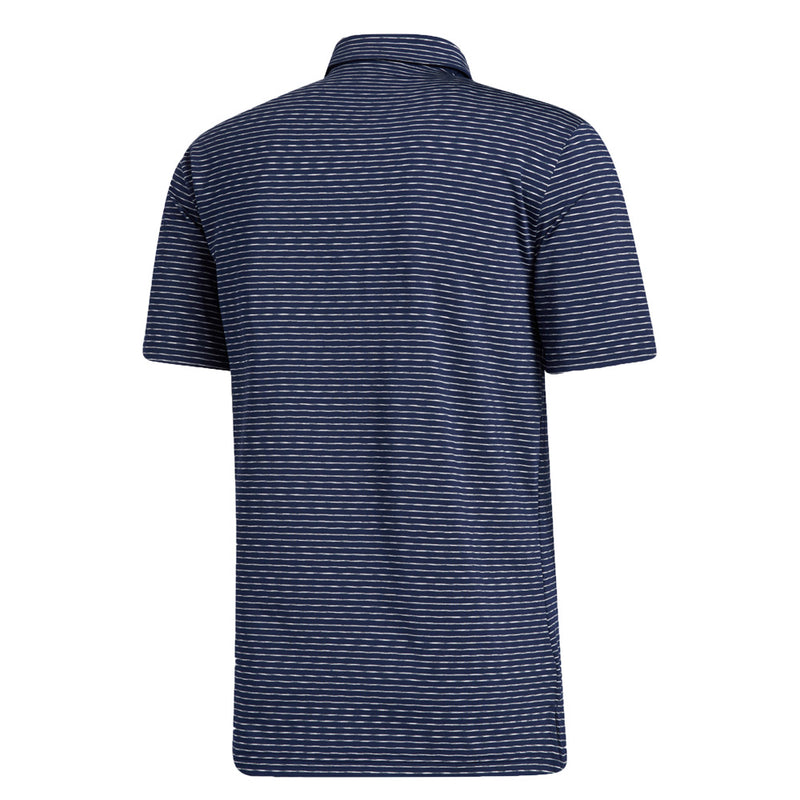 adidas Ultimate365 Space Dye Striped Polo Shirt - Collegiate Navy/White/Legacy Blue