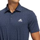 adidas Ultimate365 Space Dye Striped Polo Shirt - Collegiate Navy/White/Legacy Blue