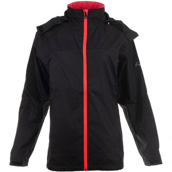 ProQuip Sophie Ultralite Ladies Waterproof Jacket - Black/Coral