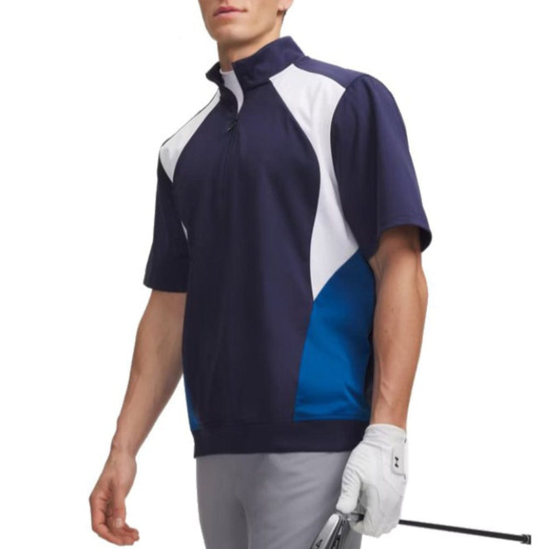 Under Armour Drive Wind Short Sleeve 1/2 Zip Top - Midnight Navy/Varsity Blue/White