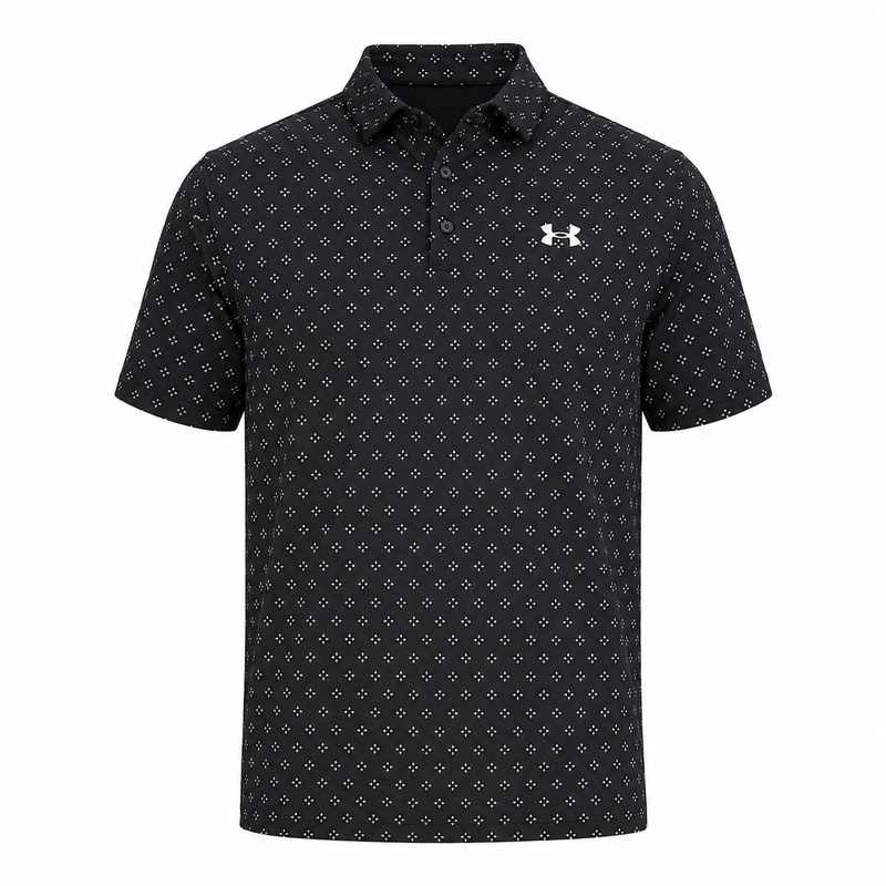 Under Armour Playoff 3.0 Printed Polo Shirt - Black/White/White