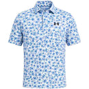 Under Armour Playoff 3.0 Printed Polo Shirt- White/Varsity Blue/Midnight Navy