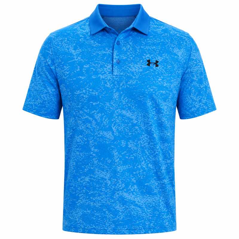 Under Armour Playoff 3.0 Printed Polo Shirt - Blue Atlantis/Viral Blue/Midnight Navy