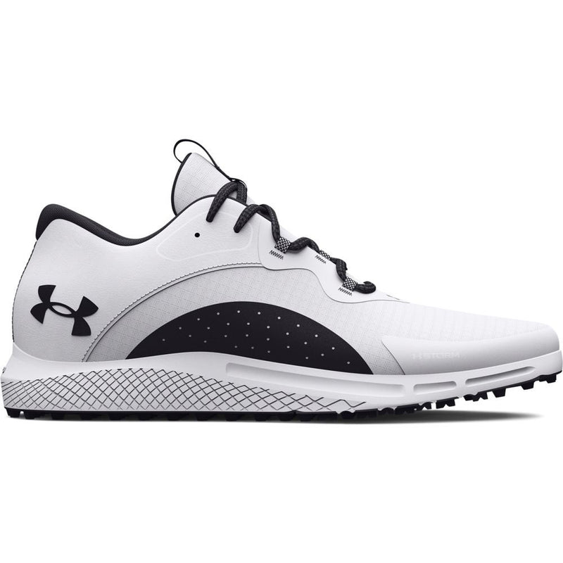Under Armour Charged Draw 2 Waterproof Spikeless Shoes - White/Black/Black