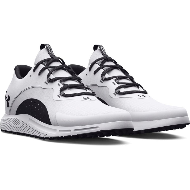 Under Armour Charged Draw 2 Waterproof Spikeless Shoes - White/Black/Black