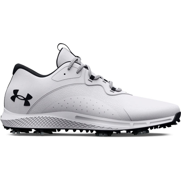 Under Armour Charged Draw 2 Wide Fit Waterproof Spiked Shoes - White/White/Black