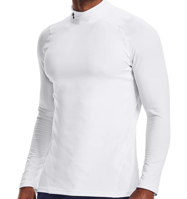 Under Armour ColdGear Armour Fitted Mock - White/Black