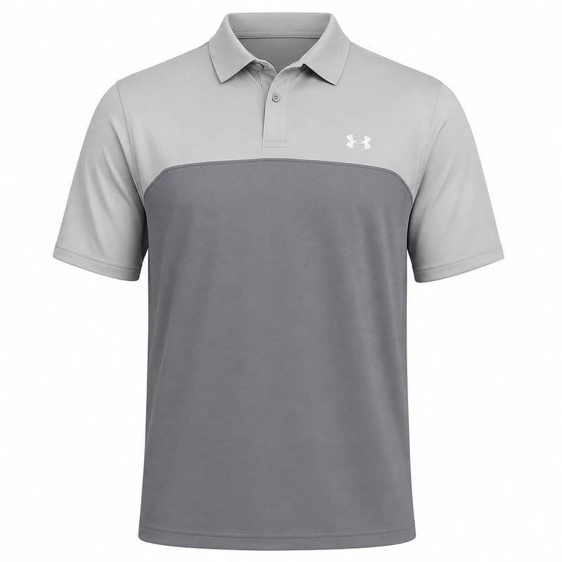 Under Armour T2G Colorblock Polo Shirt - Titanium/Clay Green/White