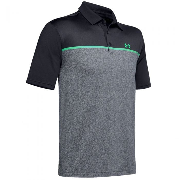 Playoff 2.0 Chest Engineered Golf Polo Shirt Pitch Grey Green Vapor