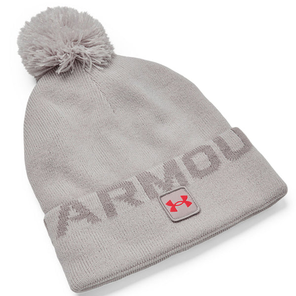 Under Armour Halftime Fleece Pom Beanie Hat - Ghost Gray