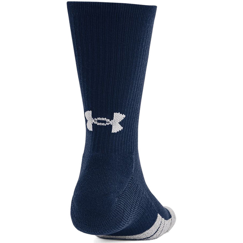 Under Armour HeatGear Crew Socks (3 Pack) - Academy/Halo Grey