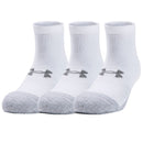 Under Armour Heatgear Low Cut Socks - White/Steel (3 Pack)