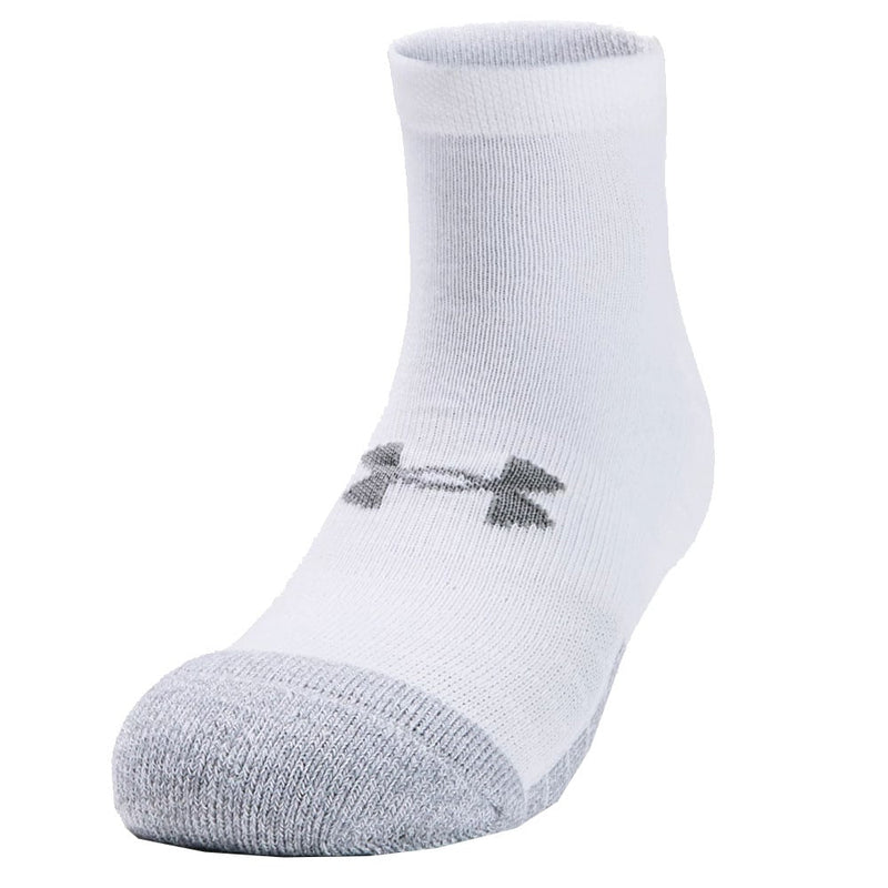 Under Armour Heatgear Low Cut Socks - White/Steel (3 Pack)