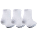 Under Armour Heatgear Low Cut Socks - White/Steel (3 Pack)