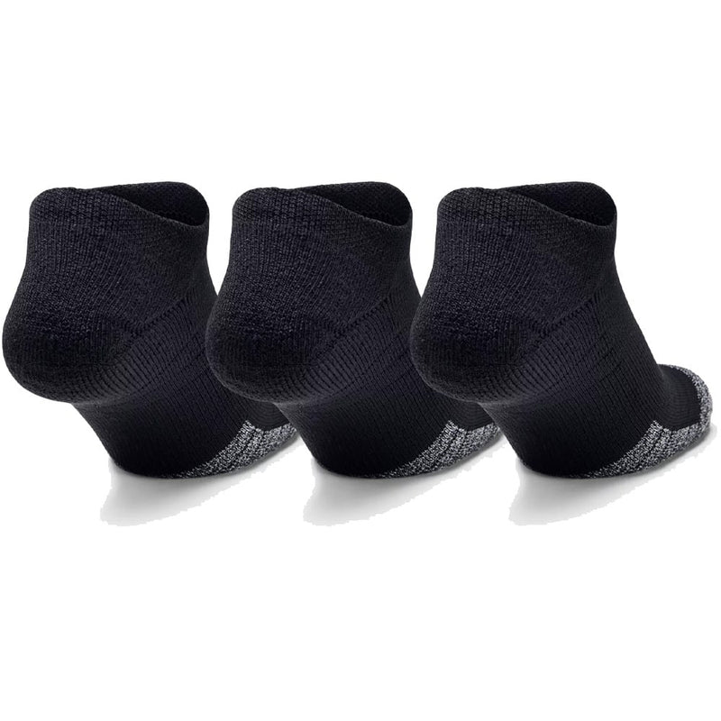 Under Armour HeatGear No Show Socks (3 Pack) - Black