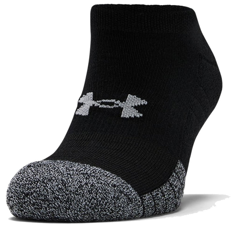 Under Armour HeatGear No Show Socks (3 Pack) - Black