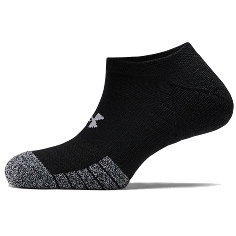 Under Armour HeatGear No Show Socks (3 Pack) - Black