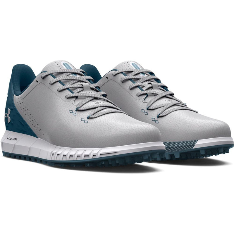 Under Armour HOVR Drive Wide Fit Waterproof Spikeless Shoes - Halo Grey/Static Blue/Metallic Silver