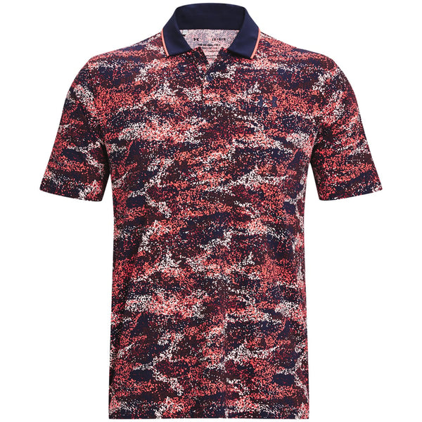 Under Armour Iso-Chill Edge Polo Shirt - Midnight Navy/Venom Red