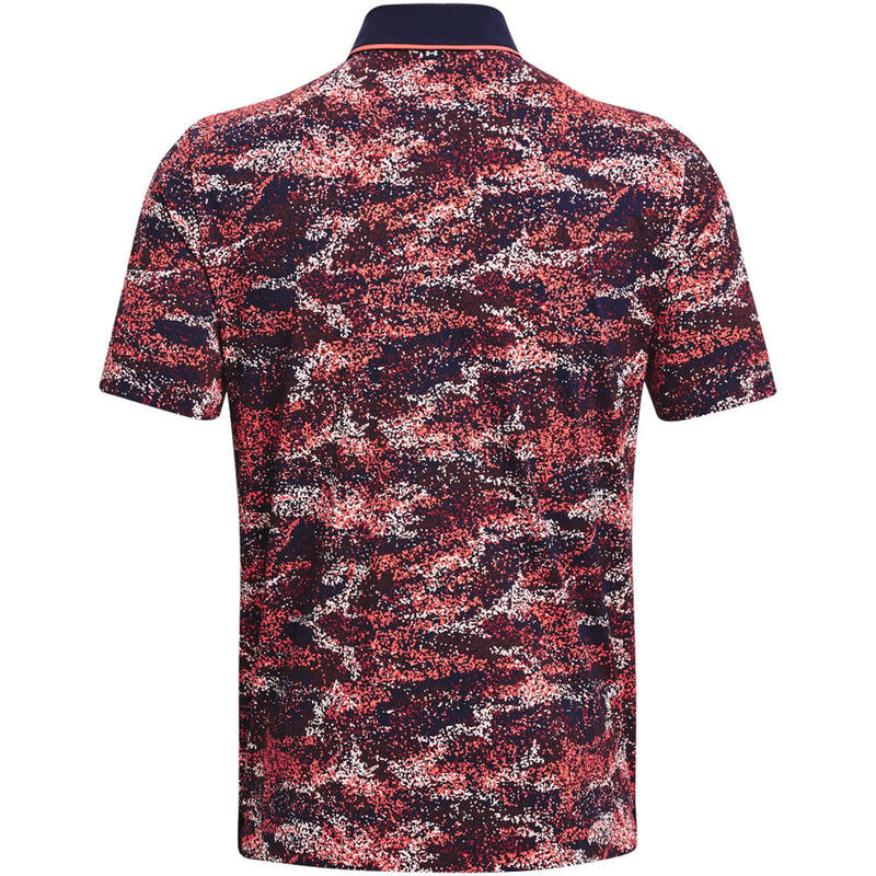 Under Armour Iso Chill Edge Polo Shirt Midnight Navy Venom Red