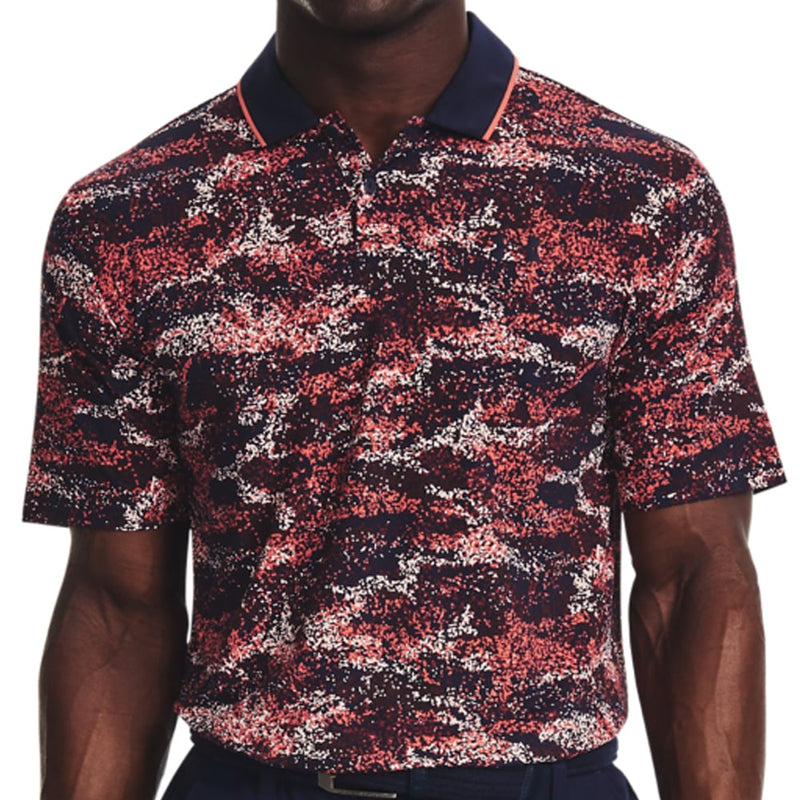 Under Armour Iso-Chill Edge Polo Shirt - Midnight Navy/Venom Red