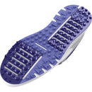 Under Armour Ladies Charged Breathe 2 Spikeless Shoes - White/Metallic Silver/Baja Blue