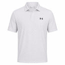 Under Armour T2G Printed Polo Shirt - White/Halo Gray/Black