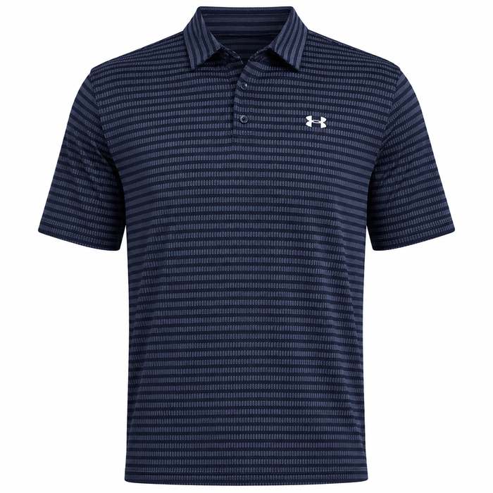 Under Armour T2G Printed Polo Shirt - Midnight Navy/White