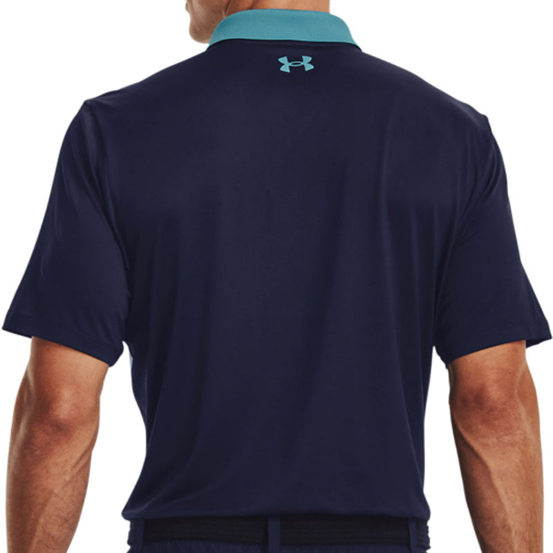 Under Armour Performance 3.0 Colour Block Polo Shirt - Glacier Blue/Midnight Navy