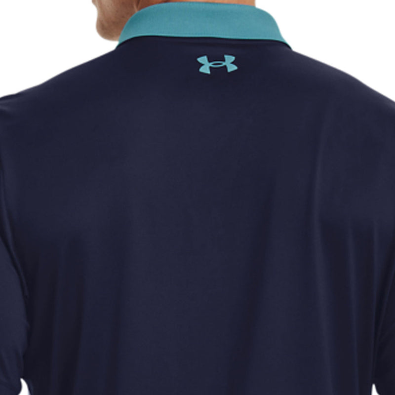 Under Armour Performance 3.0 Colour Block Polo Shirt - Glacier Blue/Midnight Navy