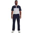 Under Armour Performance 3.0 Colour Block Polo Shirt - White/Midnight Navy