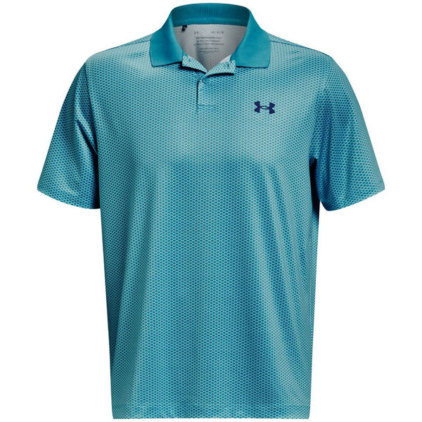 Under Armour Performance 3.0 Printed Polo Shirt - Glacier Blue