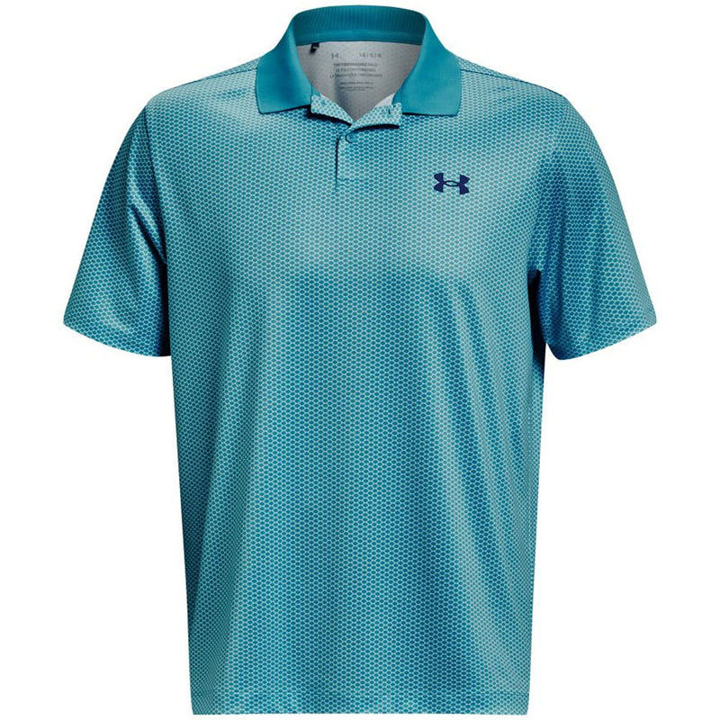 Under Armour Performance 3.0 Printed Polo Shirt - Glacier Blue