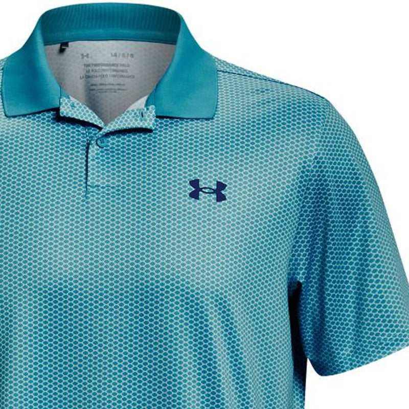 Under Armour Performance 3.0 Printed Polo Shirt - Glacier Blue