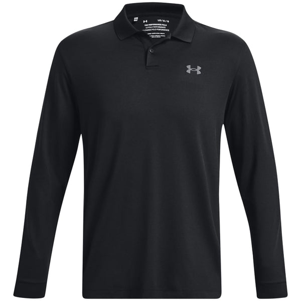 Under Armour Performance 3.0 Long Sleeve Polo Shirt - Black