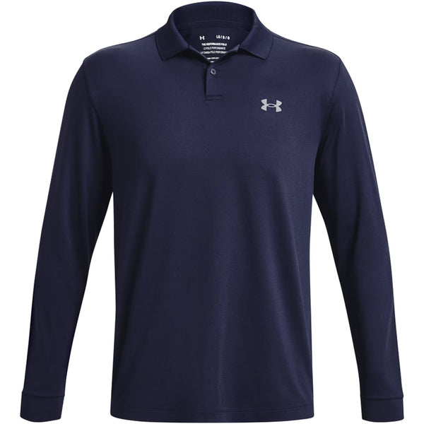 Under Armour Performance 3.0 Long Sleeve Polo Shirt - Midnight Navy