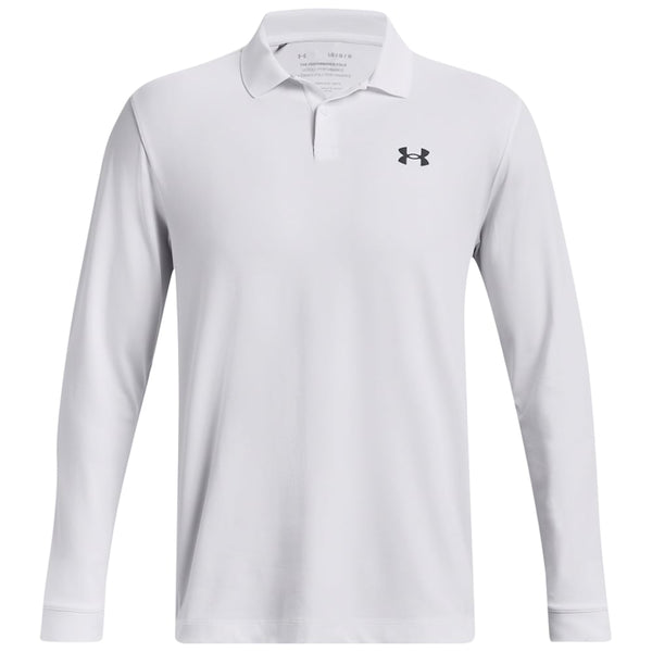 Under Armour Performance 3.0 Long Sleeve Polo Shirt White