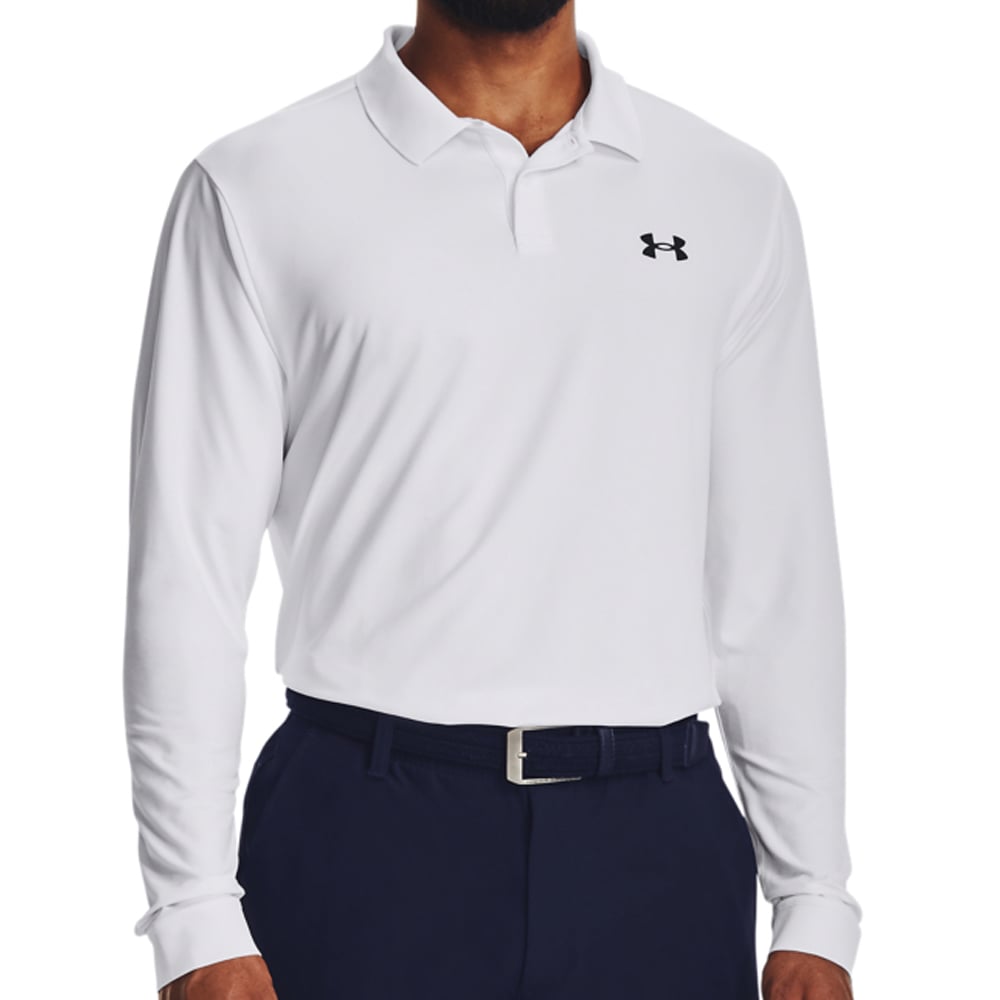 Under Armour Performance 3.0 Long Sleeve Polo Shirt White
