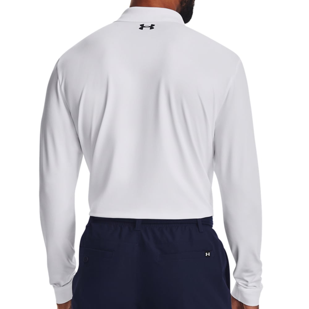 Under Armour Performance 3.0 Long Sleeve Polo Shirt White