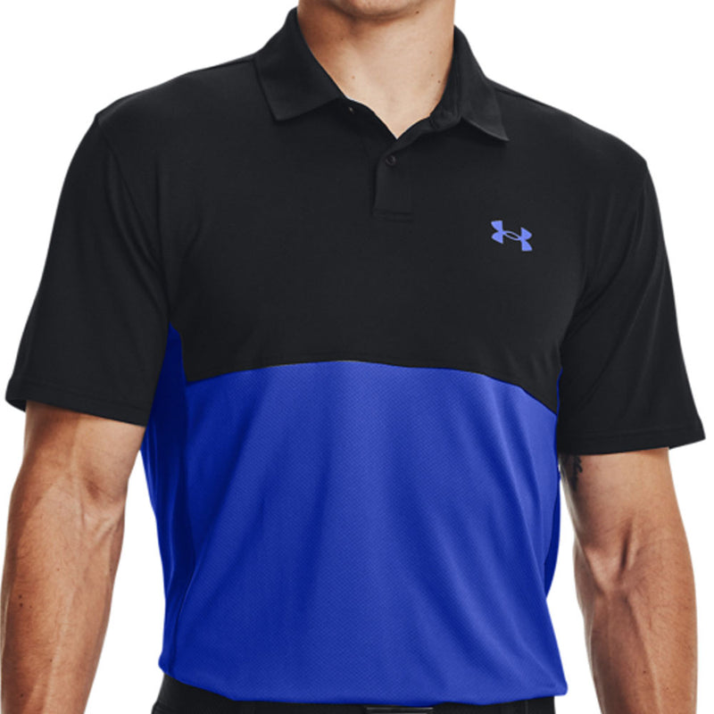 Under Armour Performance Blocked Polo Shirt - Black/Blue