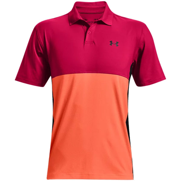 Under Armour Performance Blocked Polo Shirt - Knock Out/Electric Tangerine