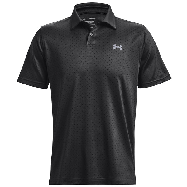 Under Armour Performance Printed Polo Shirt - Jet Grey/Black Steel