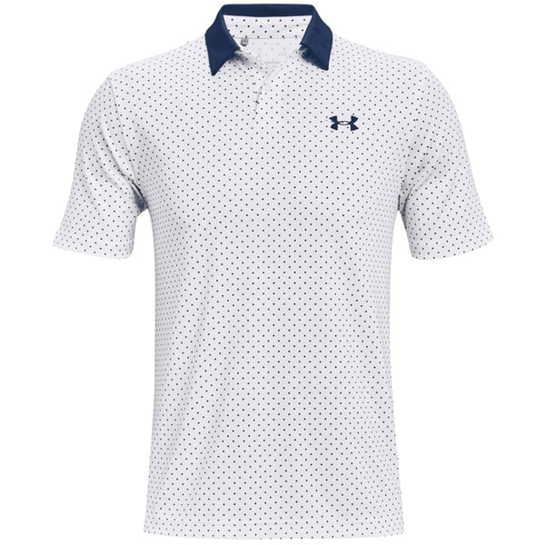Under Armour Performance Printed Polo Shirt - White/Academy