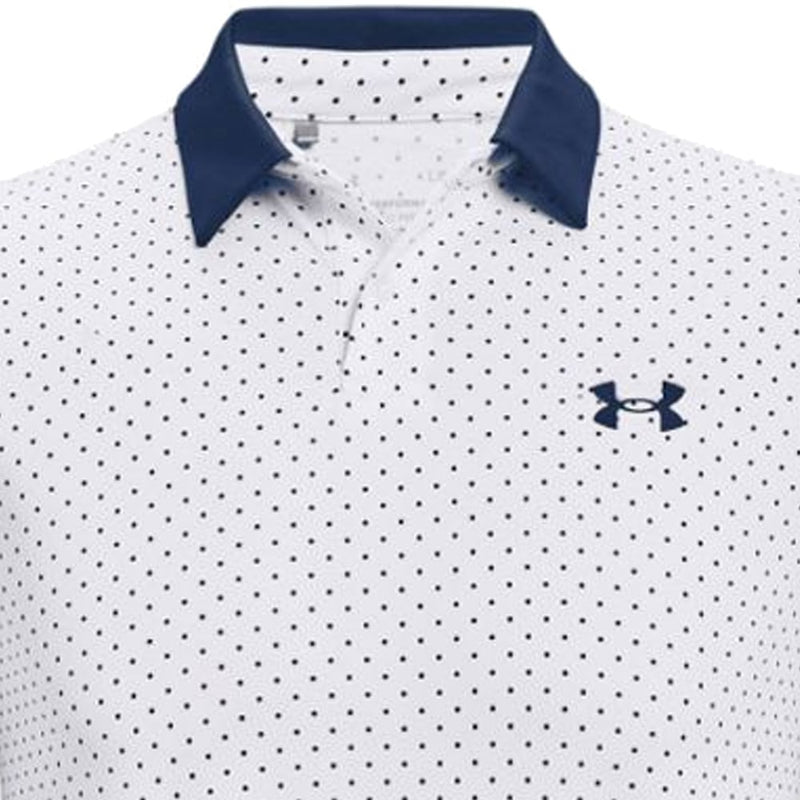 Under Armour Performance Printed Polo Shirt - White/Academy