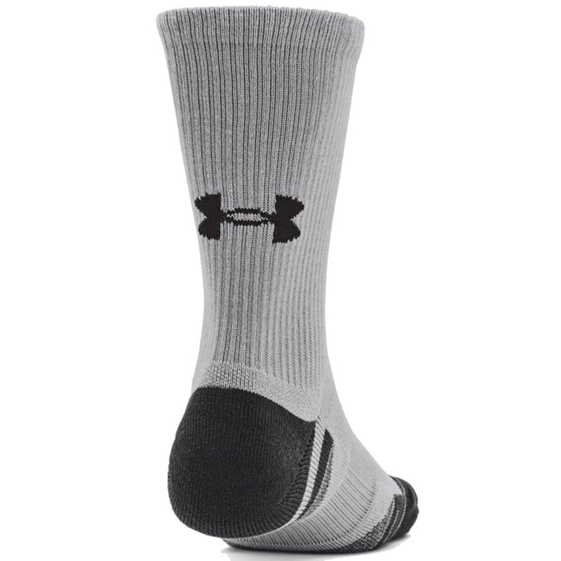 Under Armour Performance Tech Crew Socks (3 Pairs) - Mod Grey/White/Black