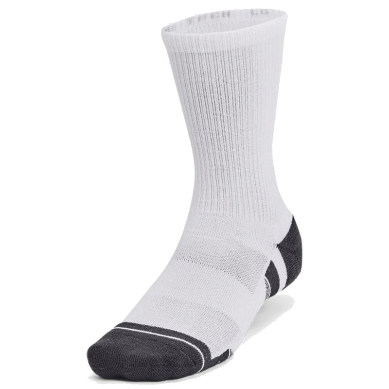 Under Armour Performance Tech Crew Socks (3 Pairs) - White