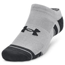 Under Armour Performance Tech No Show Socks (3 Pairs) - Mod Grey/White/Black