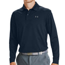 Under Armour Performance Textured Long Sleeve Polo Shirt - Black